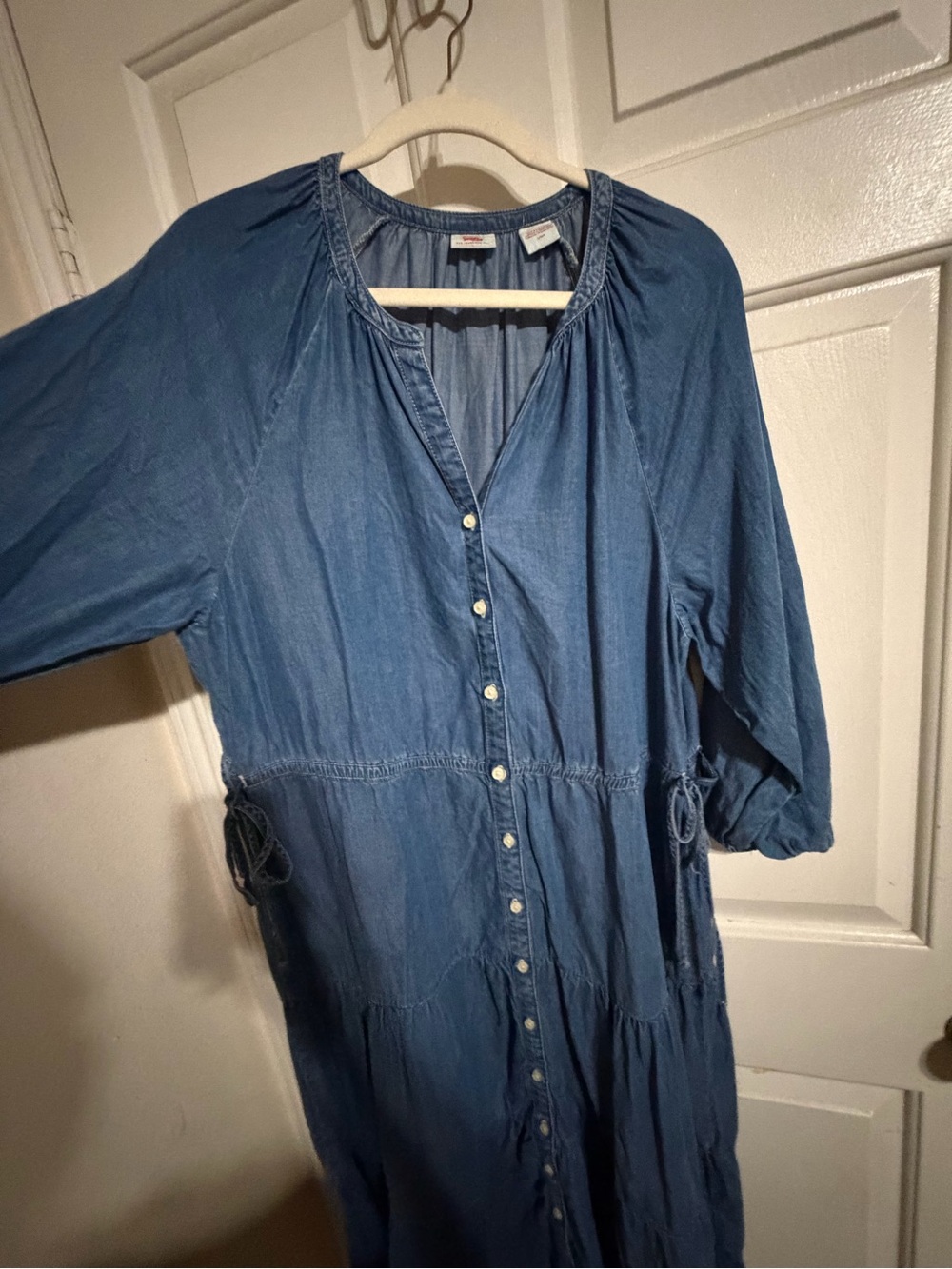 Levi's Indigo Button-Front Midi Dress
